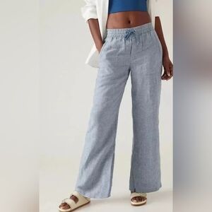 Athleta Light Gray Wide Leg Pants